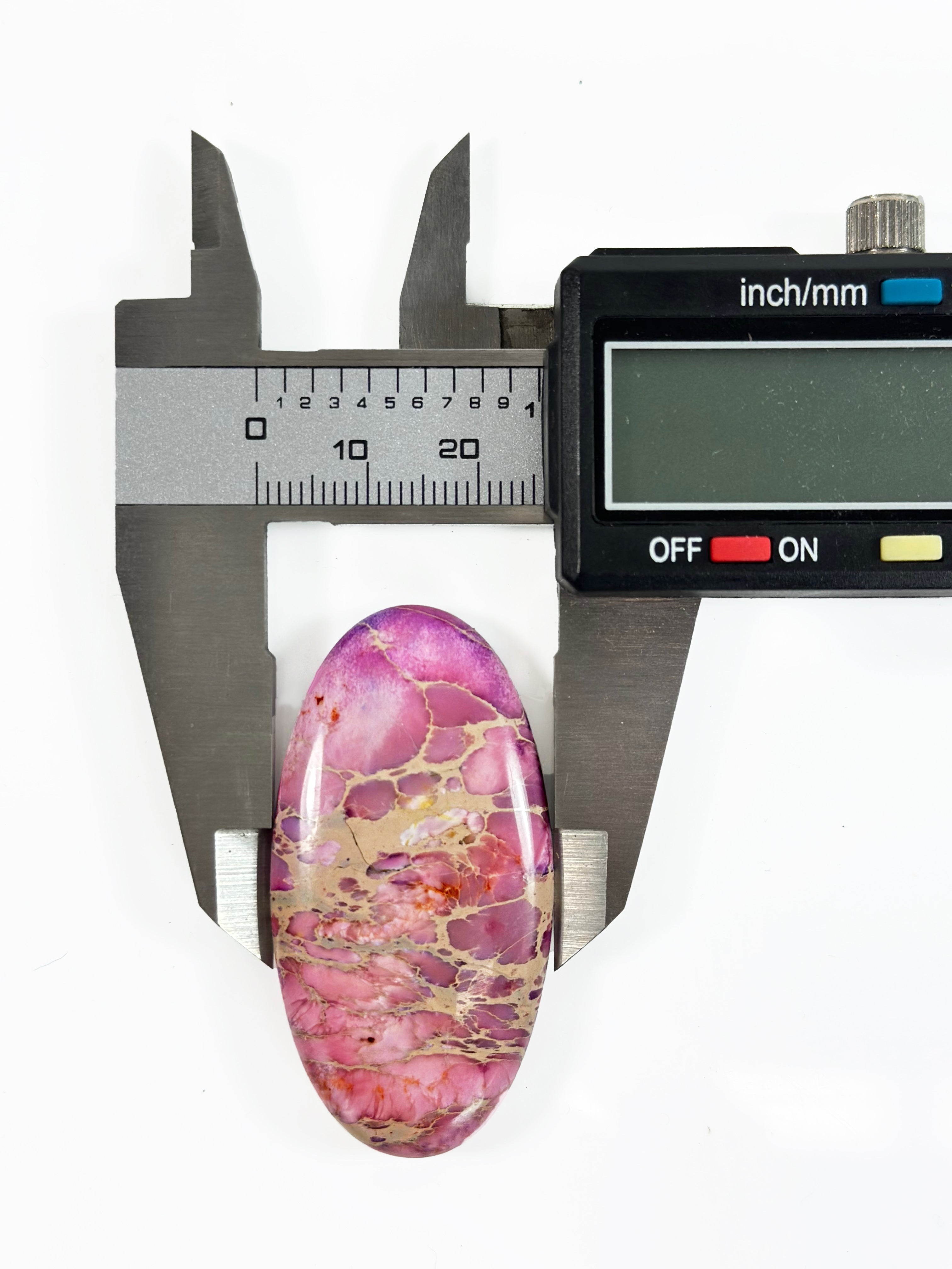 Pink Imperial Terra Jasper 25x50mm Puff Oval - Job Lot 50 pieces