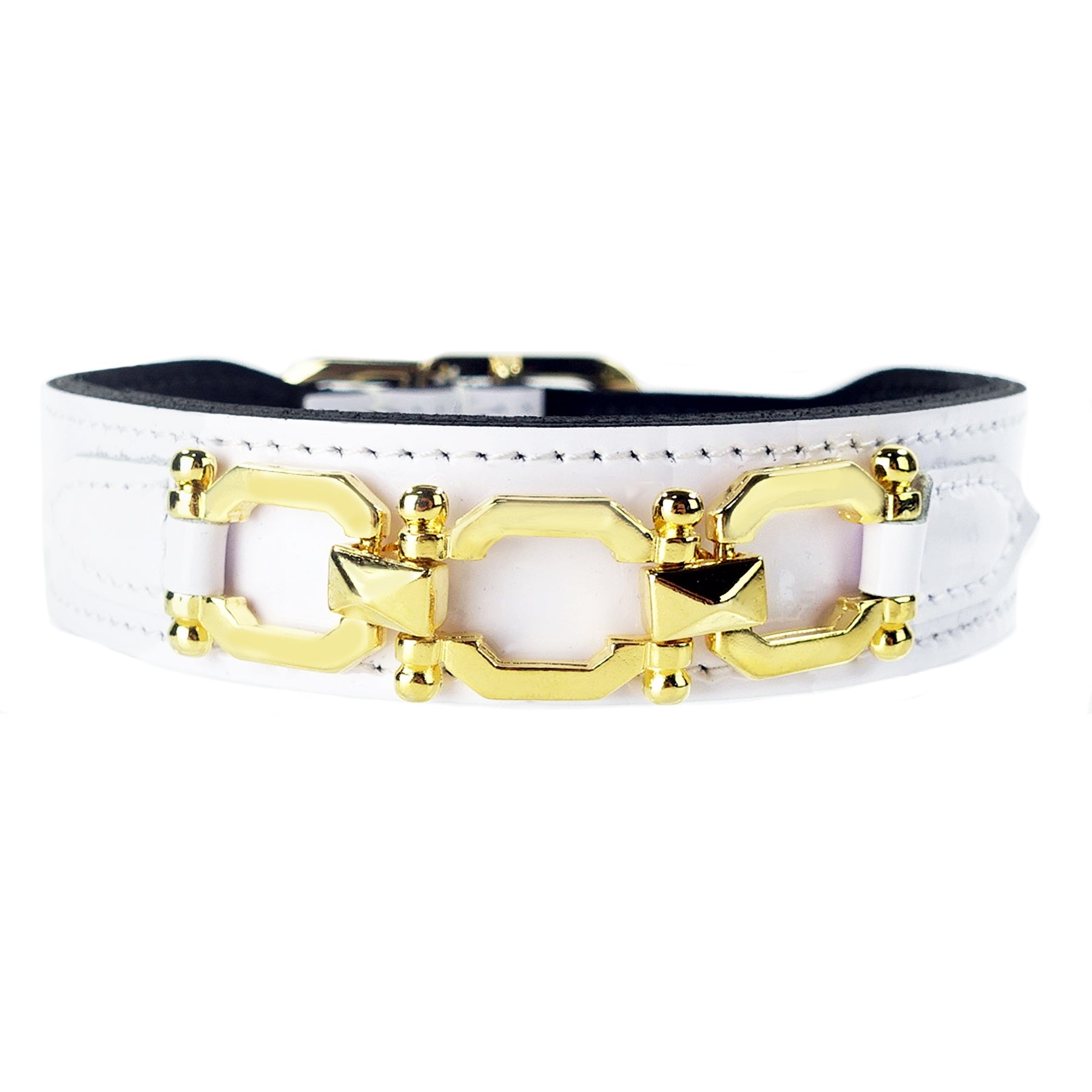 Georgia Rose in White Patent & Gold