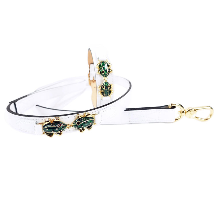 Leap Frog Lead in White Patent
